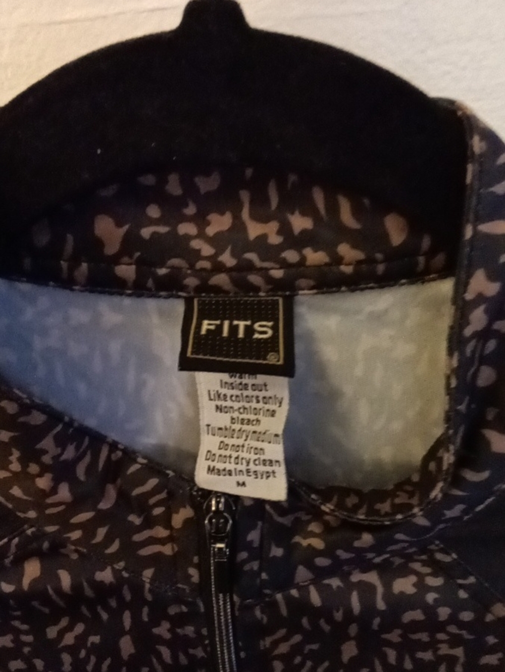 Brown Patterned Quarter-Zip Jacket - Picture 2 of 4